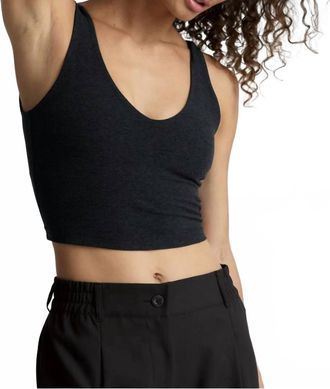 Beyond Yoga Spacedye Good Day Cropped Tank Top In Darkest Night