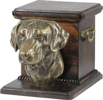 OEM Rhodesian Ridgeback, Perro Le&oacute;n Africano: Urna Para Cenizas De Perro Con Estatuilla, Elegante Urna Para Perro, Urna &Uacute;nica Con Busto De Perro De Art-do
