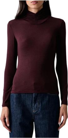 Twinset Jersey de cuello alto de manga larga - Tops - Mujer - P&uacute;rpura - S