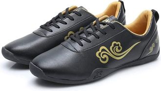 Generic Taekwondo Shoes, Unisex Children Adult Lightweight Martial Arts Sneaker for Boxing, Karate,Kung Fu Taichi(Black,5.5 UK)