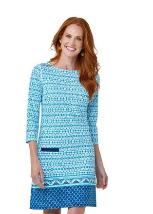 Cabana Life Cabana Shift Dress in Aurba Blue at Nordstrom, Size X-Large