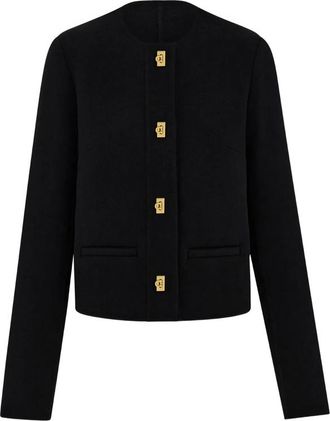 Ferragamo Wool And Cashmere Gancini Jacket