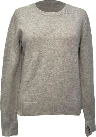 Joseph Knitted Crewneck Sweater in Grey Cashmere