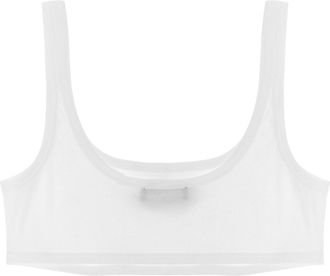 Versace Logo-Embroidered Ribbed Cotton Tank Top - White