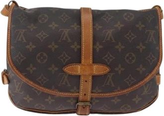 Louis Vuitton Pre-owned Vintage Shoulder Bag - Dames - Vintage Schoudertas - Bruin - ONE Size - Leer - Vintage
