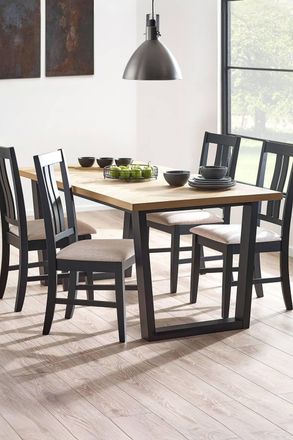 Julian Bowen Hilton Rectangular 4-6 Seater Dining Table in Black