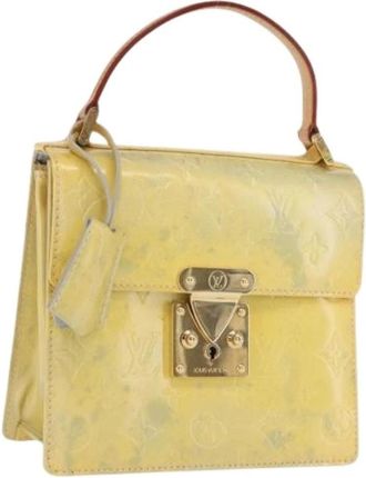 Louis Vuitton Pre-owned Handbags, female, Beige, Size: ONE SIZE Pre-owned Vintage Patent Leather Hand Bag