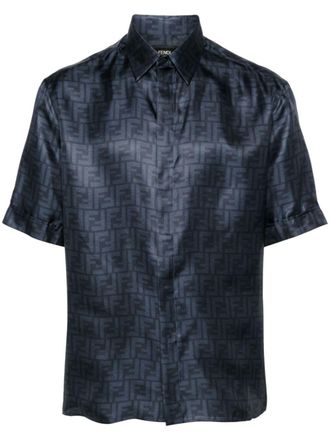 Fendi Camicia FF - Blu