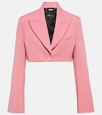 Blumarine Blazer cropped in crêpe