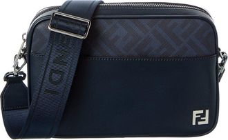 Fendi Fendi Diagonal Ff Leather Camera Bag