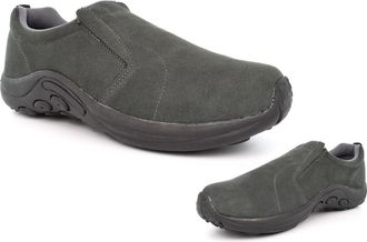 Generic Mens Real Suede Shoes Mens Extra Large Shoes Size 13 Slip On Shoe Size 8 Extra Large Shoe Suede Upper Casual Slip On Sizes 7-14 Grey 10 UK