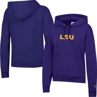 Champion Womens Champion Purple LSU Tigers Powerblend Fleece Hoodie at Nordstrom, Size Xx-Large