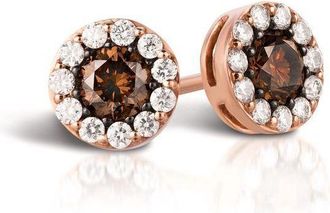 Le Vian Ladies Center Color Earrings set in 14K Strawberry Gold