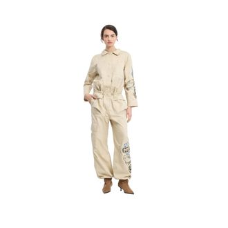 Munthe Dames, Broeken, Beige, Maat: XS Katoen