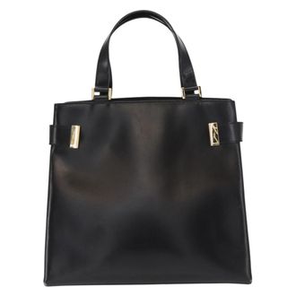 Gucci Vintage Handbag Leather Black Leather Handbag (Pre-Owned)