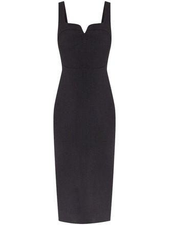 Victoria Beckham Mouwloze midi-jurk - Zwart
