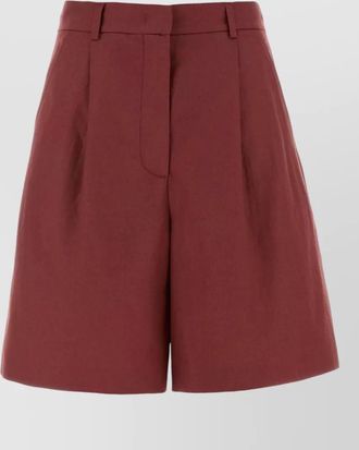 Max Mara cotton blend pleated cuba shorts