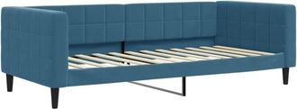 vidaXL Sofá cama sin colchón terciopelo azul 90x200 cm Vidaxl