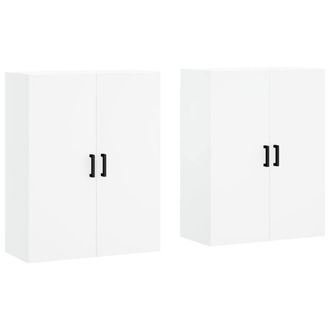 Berkfield Home Wall Mounted Cabinets 2 pcs White 69.5x34x90 cm