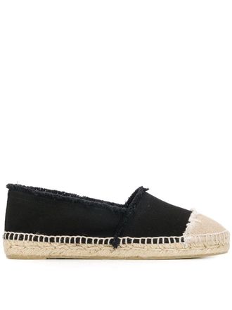 Castaner Kampala flat espadrilles - women - Calf Leather/Cotton/Straw/Rubber - 41 - Black