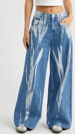 YMI Relaxed Baggy Wide Leg Jeans in Sky Blue at Nordstrom, Size 11