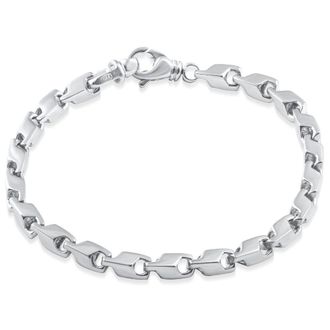 Pompeii3 Mens Classic Solid Seed 14k Gold (29grams) or Platinum (47gram) 4mm Bracelet 8