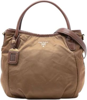 Prada Pre-owned Handbags, female, Brown, Size: ONE SIZE Pre-owned Satchel