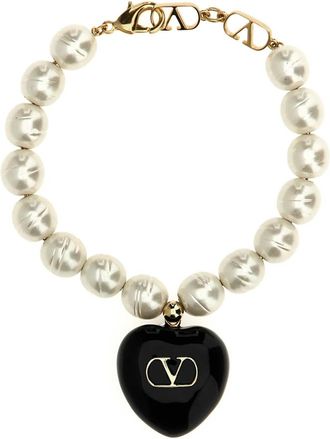 Valentino Garavani Accessoires, Dames, Zwart, S, Coeur Royal Bracelet