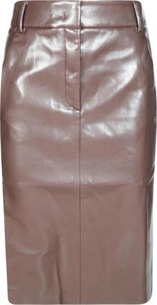 Andamane Xania Kokerrok - Dames - Kokerrokken - Bruin - L - Leer - Rokken