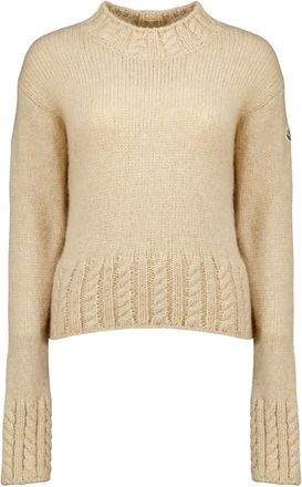 Moncler Jersey de cuello alto de alpaca - Knitwear - Mujer - Beige - S