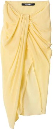 Jacquemus Midi Skirts, female, Yellow, Size: S La Jupe Pareo
