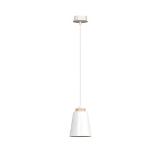 Wonderlamp L&aacute;mpara de techo n&oacute;rdico con pantalla blanca y detalles en madera