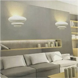 Trade Shop Trade Shop Traesio - Trade Shop - Applique In Gesso Da Parete Verniciabile Lampada Da Muro Moderna Attacco G9 E46