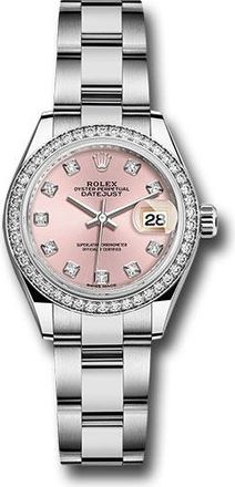 Rolex Lady Datejust Automatic Pink Diamond Dial Ladies Oyster Watch 279384PDO