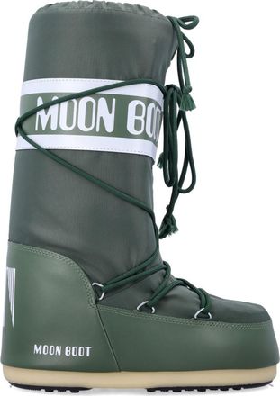 Moon Boot Green Logo Boots