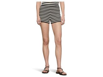 Sanctuary Textured Knit Shorts Womens Jumpsuit & Rompers One Piece Black/Chalk Stripe : LG (US 10-12), Cotton/Polyester