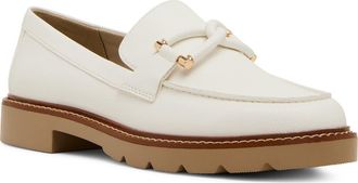 Anne Klein Ellison Moc Toe Loafer in White at Nordstrom, Size 8.5