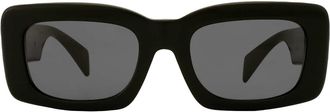 Versace Dark Grey Rectangular Ladies Sunglasses VE4444U GB1/87 54