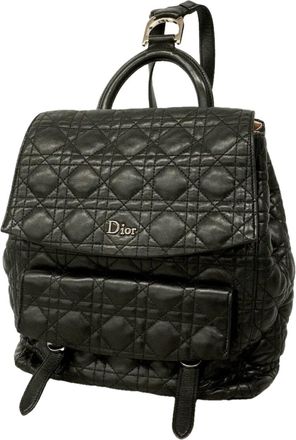 Dior Black Leather Backpack (Pre-Owned)