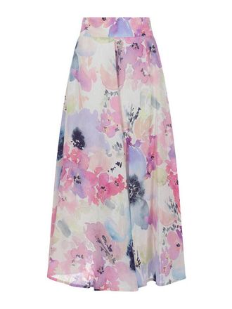 120% Lino Long Linen Skirt