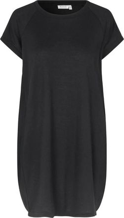 Masai Zwarte Basic Tuniekjurk - Dames - Casual kleedjes - Zwart - XS - Polyester - Kleedjes