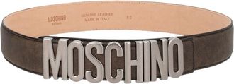 Moschino Dark Brown Smooth Leather Belt