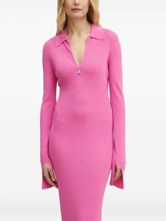 Patrizia Pepe v-neck midi dress - Pink