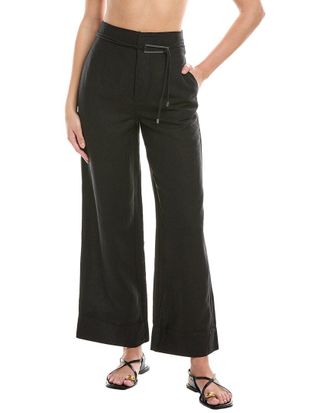 Onia Air Linen-Blend Paperbag Trouser