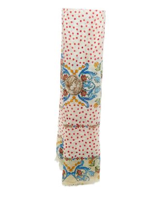 Dolce & Gabbana 2024 Majolica polka-dot scarf - Neutrals