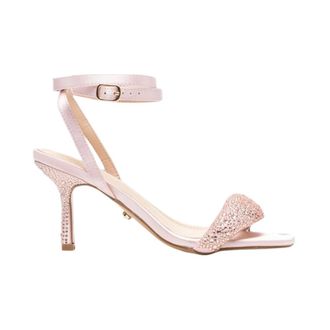 Twentyfourhaitch Schoenen, Dames, Roze, 37 EU, Sandalo C/strass Allacciato Caviglia