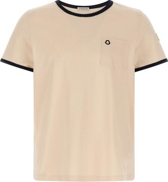 Moncler T-Shirt mit Logo-Stickerei und Tasche
