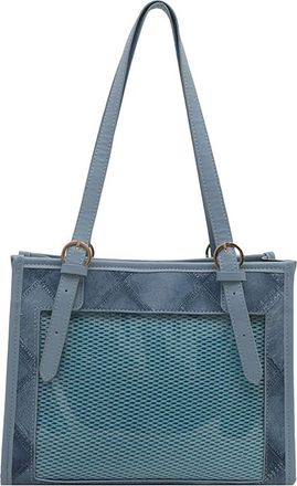 Generic Womens Ita Tote Bag, kawaii Pin Display Bag with Pin Mesh Insert Crossbody Handbag, PU Leather Purses and Handbags (dark blue)