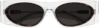 Alaia Clear Aa0085S Oversized Geometric Acetate Sunglasses