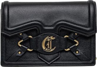 Just Cavalli Borsa a tracolla con placca logo - Nero